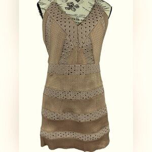 TOP SHOP PLUNGE STUDDED DETAIL MINI DRESS sz 6